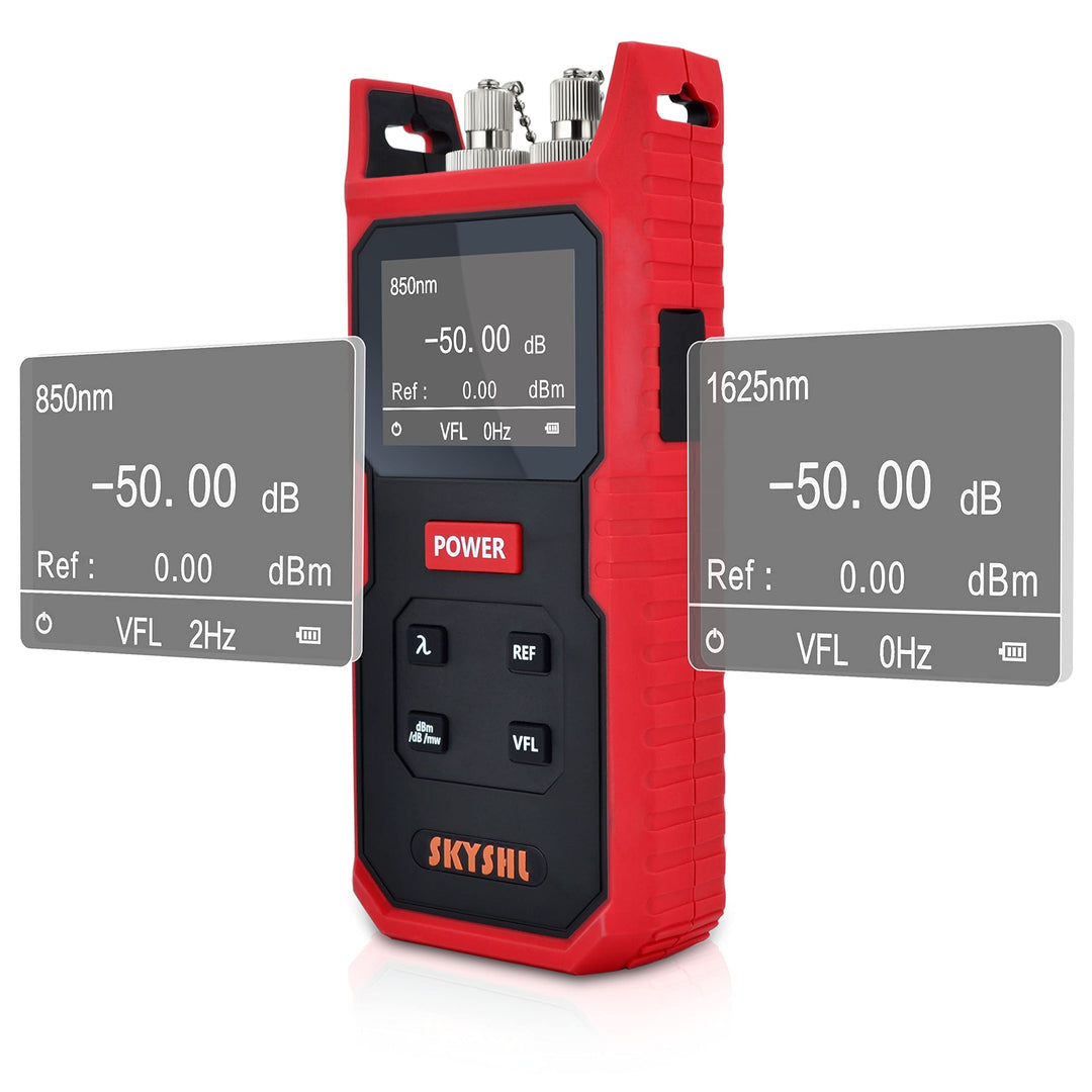 800nm~1700nm Optisches Leistungsmessgerät(Eingebaute VFL) -50~+26dBm FTTH Optical Fiber Power Meter