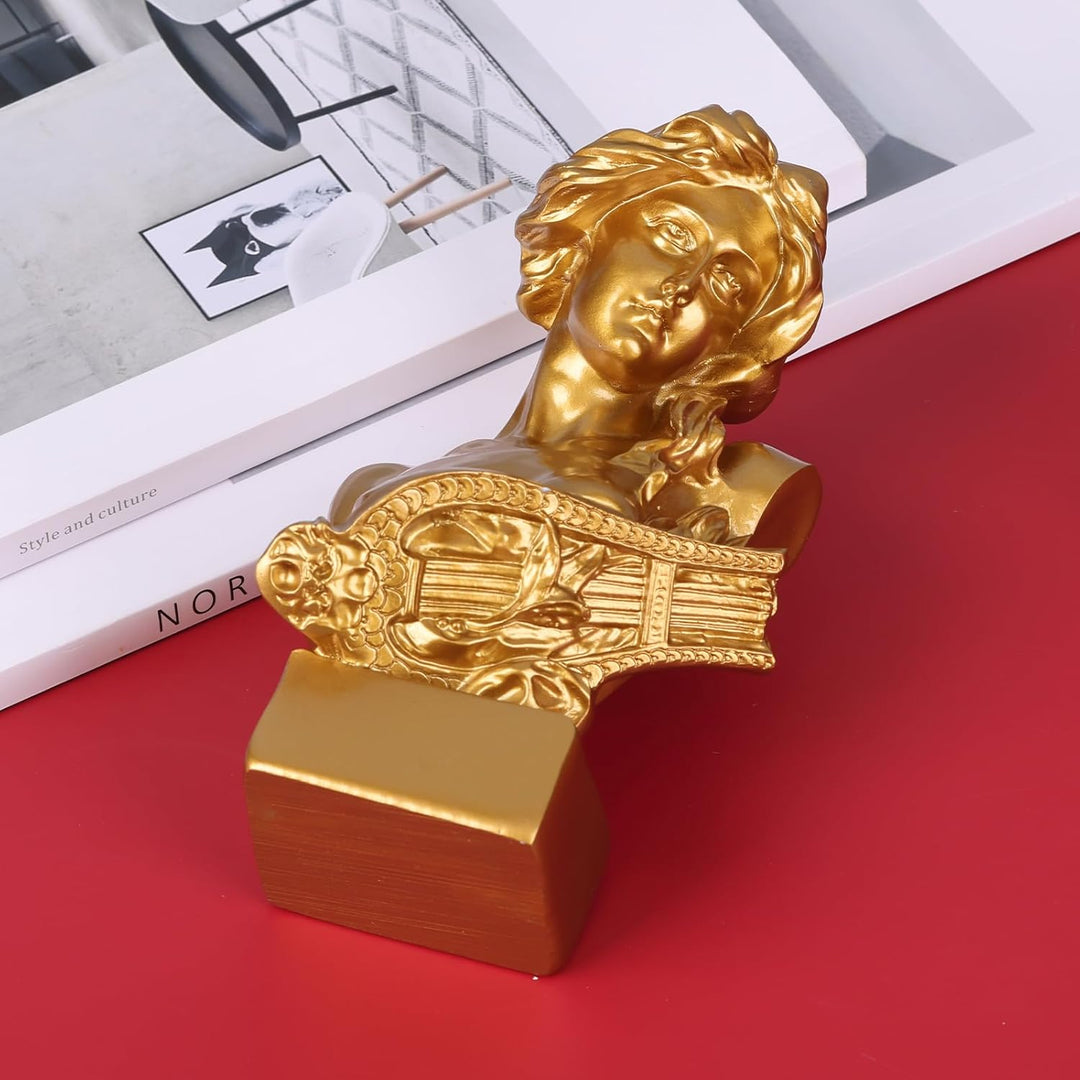 LCCCK 15.2 cm H Gold Aphrodite Statue Skulptur, Harz Griechische Mythologie Büste Statue, für Kokett