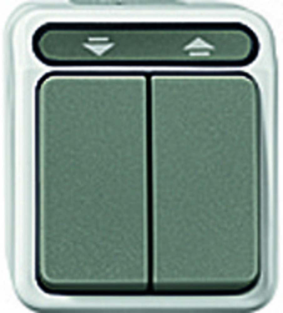 Schneider Electric Merten MEG3715-8029 Aufputz Rollladenschalter, 1-polig, Feuchtraum Schalterprogra