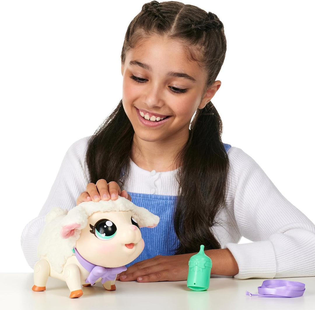 Little Live Pets Schäfchen Snowie: Interaktives Spielzeug-Lamm mit weichem Stofffell, das läuft und