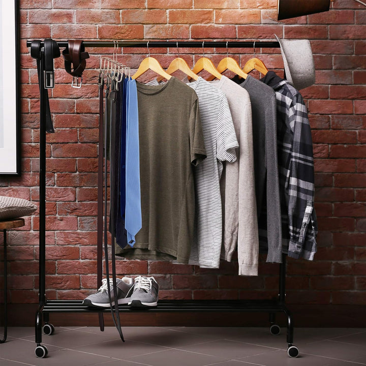 Relaxdays 5 x Gürtelhalter, Krawattenhalter aus Metall, platzsparend, je 14 Haken, Krawatten & Gürte
