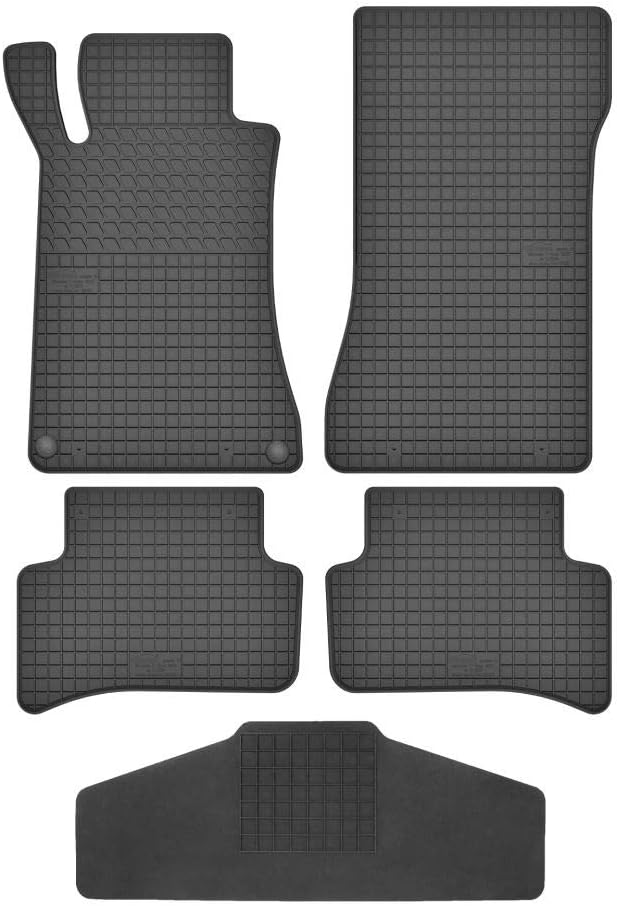 Fussmatten Vorne und Hinten 4er Set für Mercedes Benz C-Klasse S W CL 203 2000-2007 Gummi Gummimatte