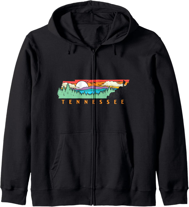 Tennessee Mountains & Outdoors State Pride Nature Graphic Kapuzenjacke