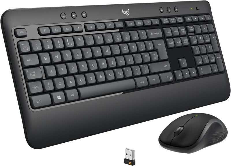 Logitech MK540 Advanced Kabellose Tastatur und Maus Combo für Windows, Spanisches QWERTY-Layout - Sc