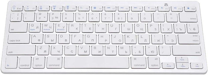 Russische Bluetooth-Tastatur, 78 Tasten Ultradünne schwebende Taste Russische drahtlose Tastatur für