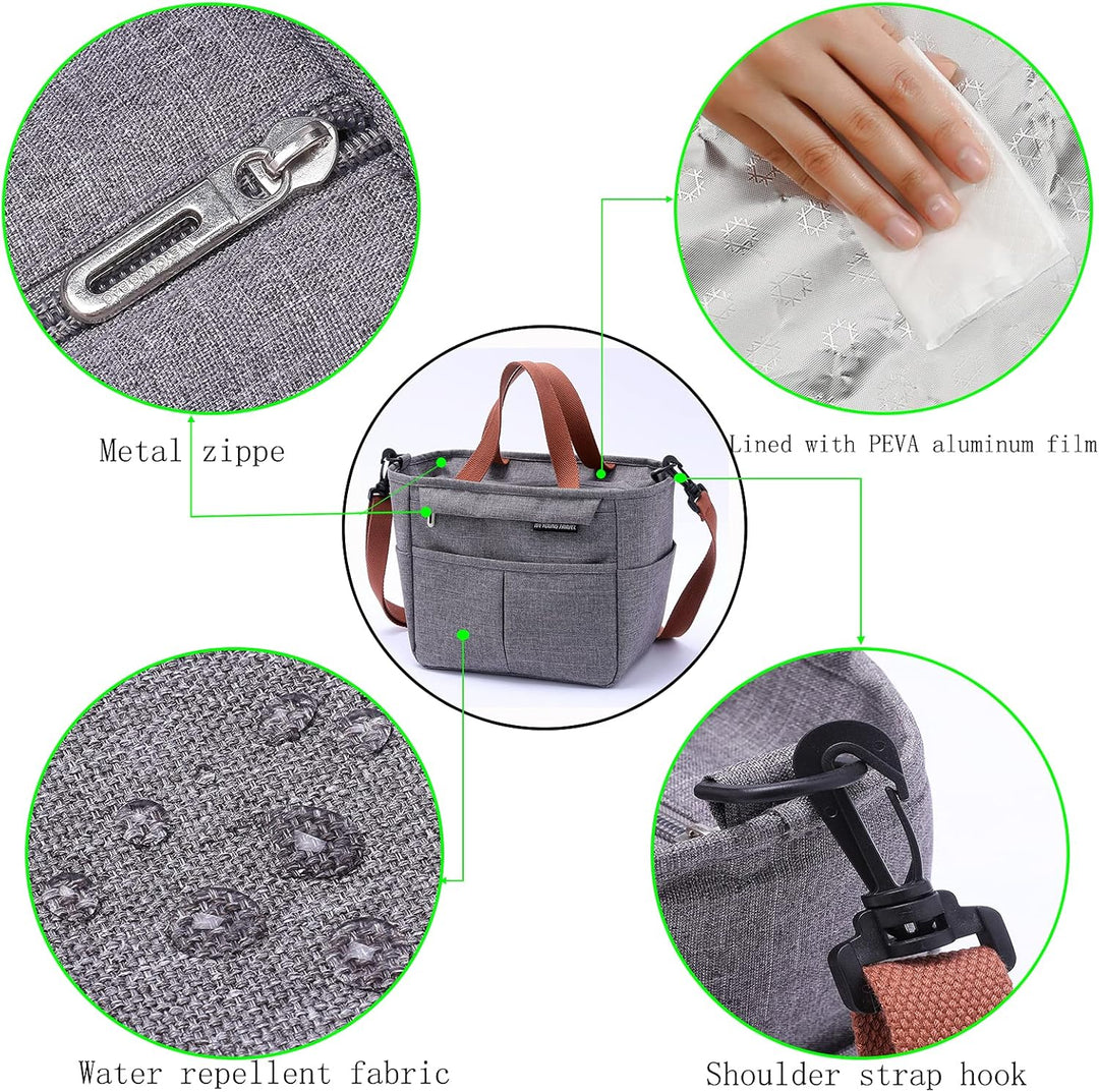 Lunchtasche,Kühltasche Klein lsoliertasche Picknicktasche Thermostasche Mittagessen Tasche Lunchbag