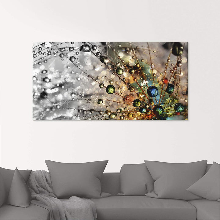 Glasbilder Wandbild Glas Bild einteilig 100x50 cm Querformat Natur Botanik Blumen Pusteblume Frühlin