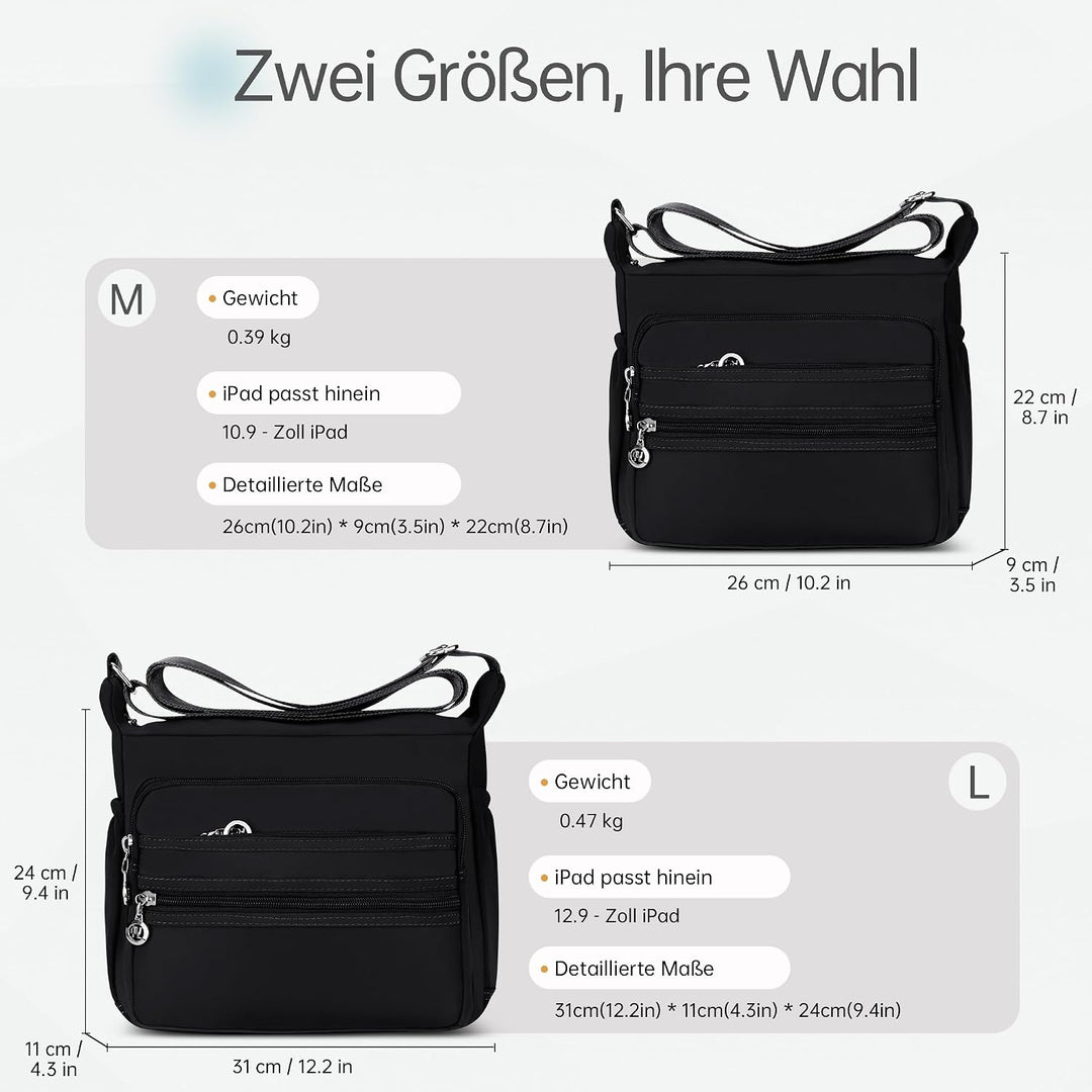 DIRRONA Damen Umhängetasche Casual Gross Kapazität Schultertasche Wasserdicht Damen Reise Arbeit Läs
