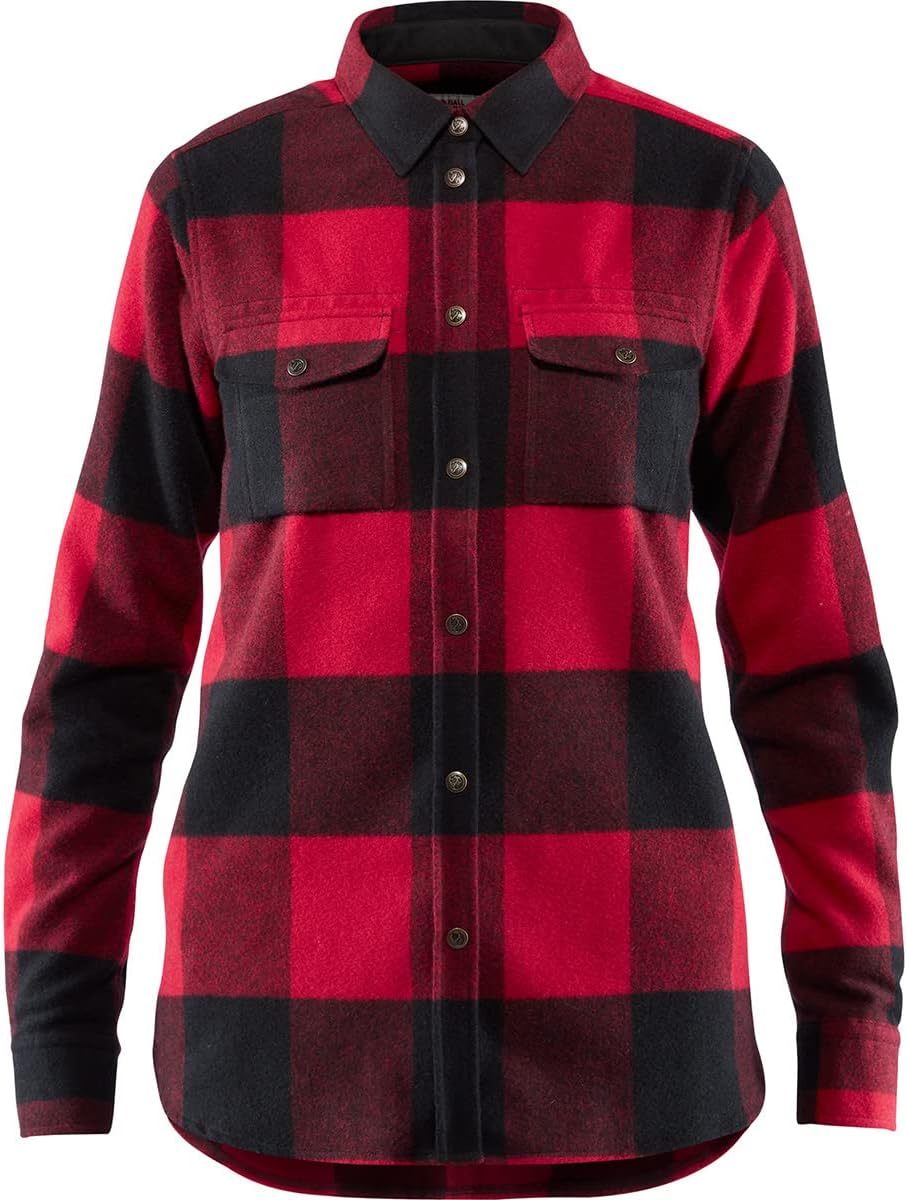 Fjällräven Damen Canada W Long Sleeved T-Shirt S Rot, S Rot