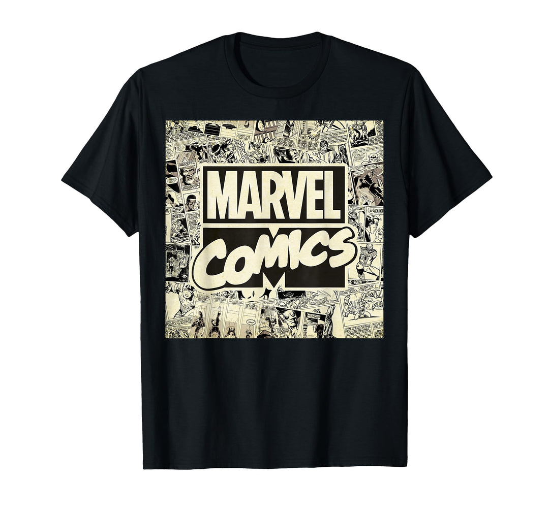 Womens Marvel Classic Retro Comic Newspaper Print Graphic T-Shirt Small White