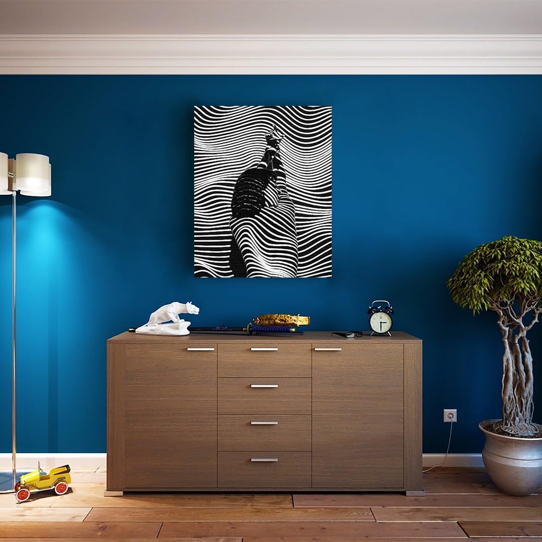 Artnapi Malen nach Zahlen Erwachsene mit Rahmen | DIY Handgemalt | Unendlichkeitswellen| Kit für Anf