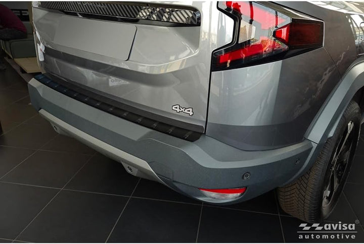 Avisa Matt-Schwarz Edelstahl Heckstossstangenschutz kompatibel mit Dacia Bigster 2024- 'Ribs', Matts