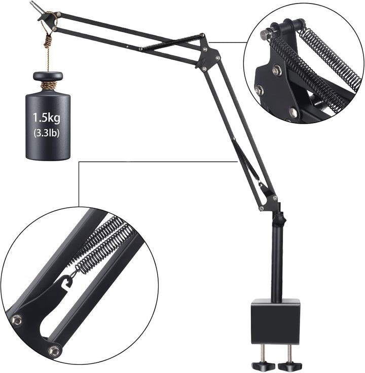 Mikrofon Arm Ständer für Blue Yeti HyperX QuadCast SoloCast Elgato Wave Q2U Fifine K669B K688 AM8 un