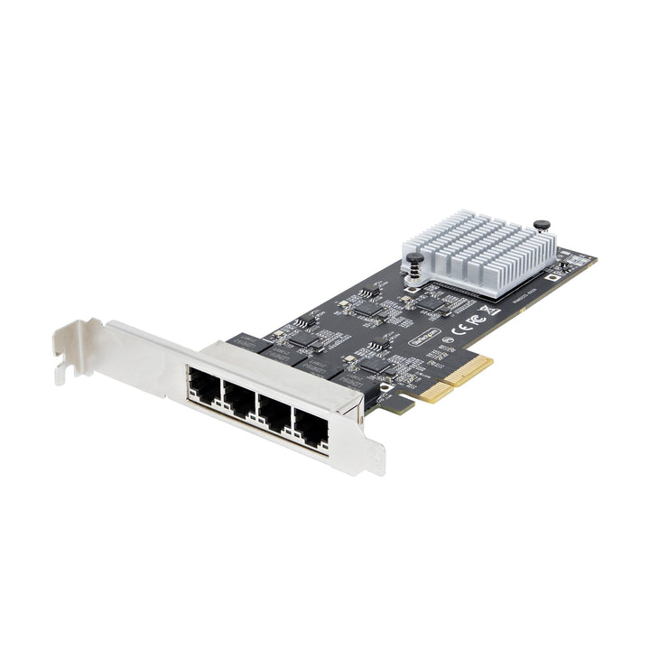 StarTech.com 4-Port 2.5 Gbit PCIe Netzwerkkarte, Intel I225-V, Dual-Port Computer LAN Karte, Multi-G