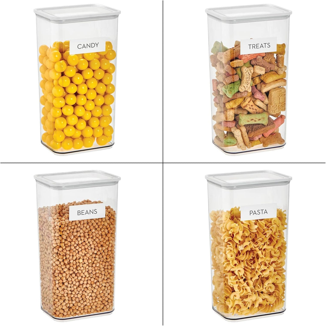 iDesign Vorratsbehälter mit Deckel, hohe Lebensmittel Aufbewahrungsbox aus recycelbarem Plastik, luf