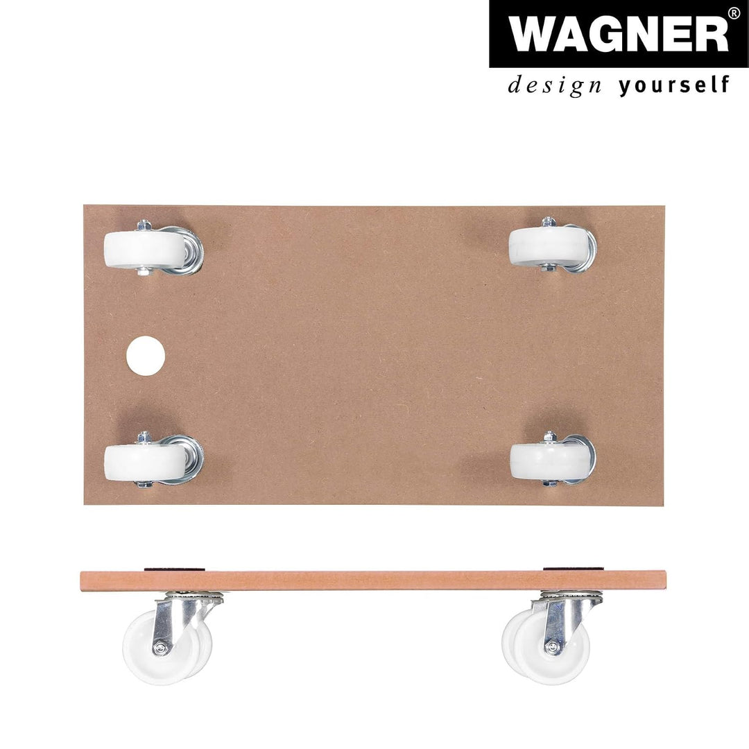 WAGNER Transportroller Transporthilfe 1121 I Plattformwagen aus MDF I 57,5 x 30 x 10 cm, Tragkraft 2