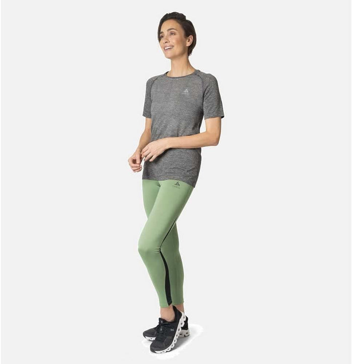 Odlo Damen Essentials Seamless_313941 Kurzarm Laufshirt (1er Pack), XS Stone Grey Melange