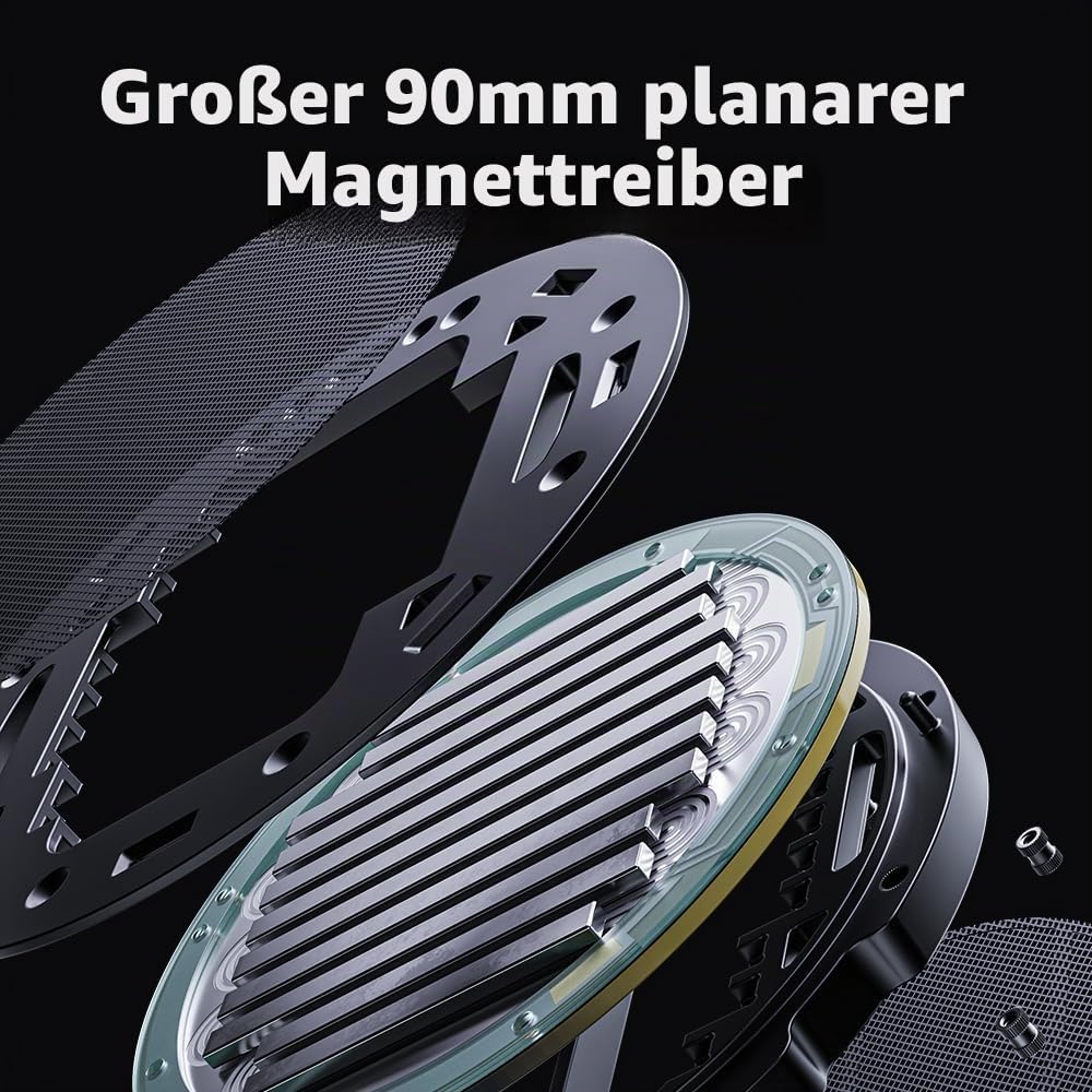 FiiO FT5 Open-Back 90 mm planar magnetische Kopfhörer für Audiophile/Studio, toller Klang, hohe Empf