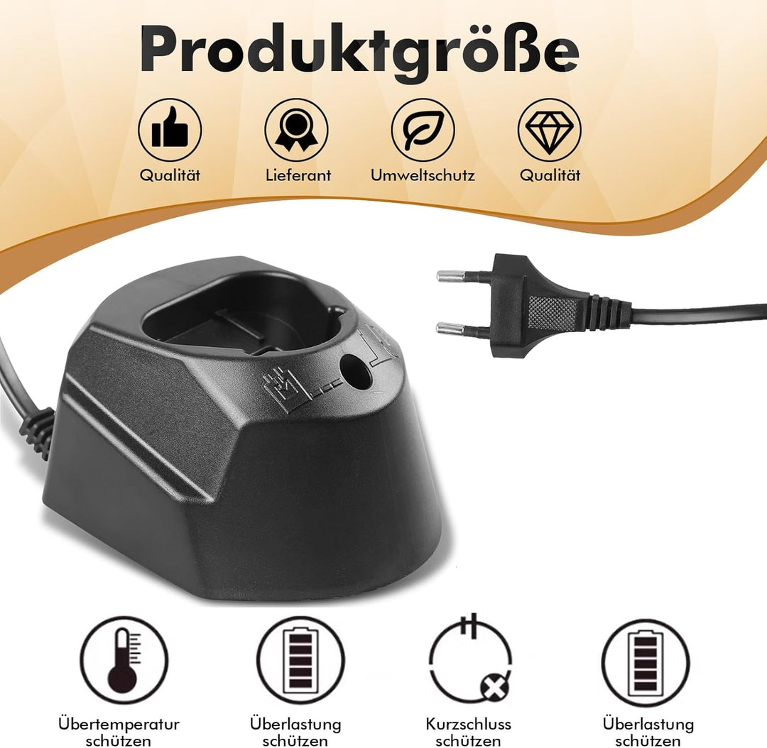Ladegerät für Bosch 10.8V-12V AL1115CV Akku Schnellladegerät, Li-ion 12 Volt Ladegerät für BAT411, B