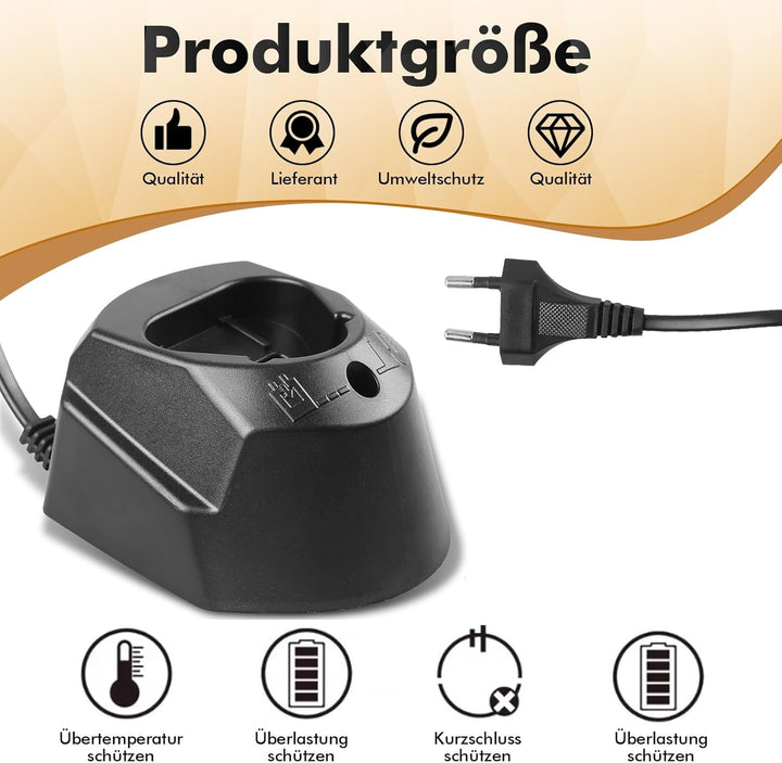 Ladegerät für Bosch 10.8V-12V AL1115CV Akku Schnellladegerät, Li-ion 12 Volt Ladegerät für BAT411, B