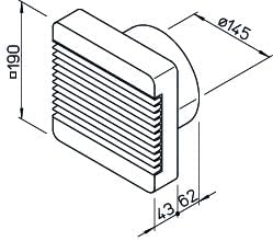 Helios Ventilatoren HVR 150/4 E Wandventilator