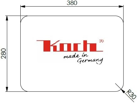 KOCH #58 Backstahl Platte 38 x 28cm für perfekte Pizza & Brot - Massive 6mm Stärke - Gewicht 5 KG -