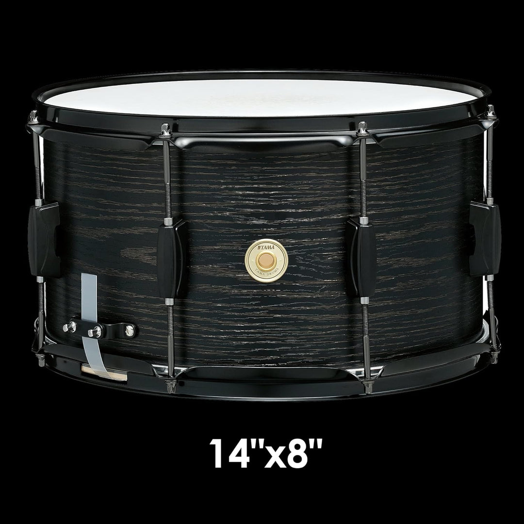 Tama WP148BK-BOW Woodwork Series - Snare Drum - 8" x 14" - Black Oak Wood