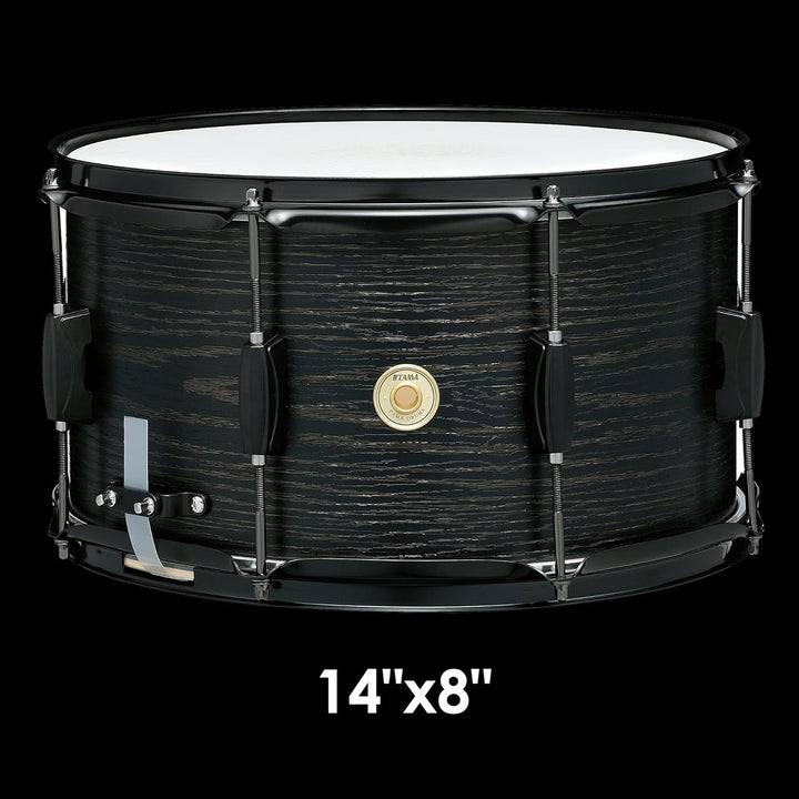Tama WP148BK-BOW Woodwork Series - Snare Drum - 8" x 14" - Black Oak Wood