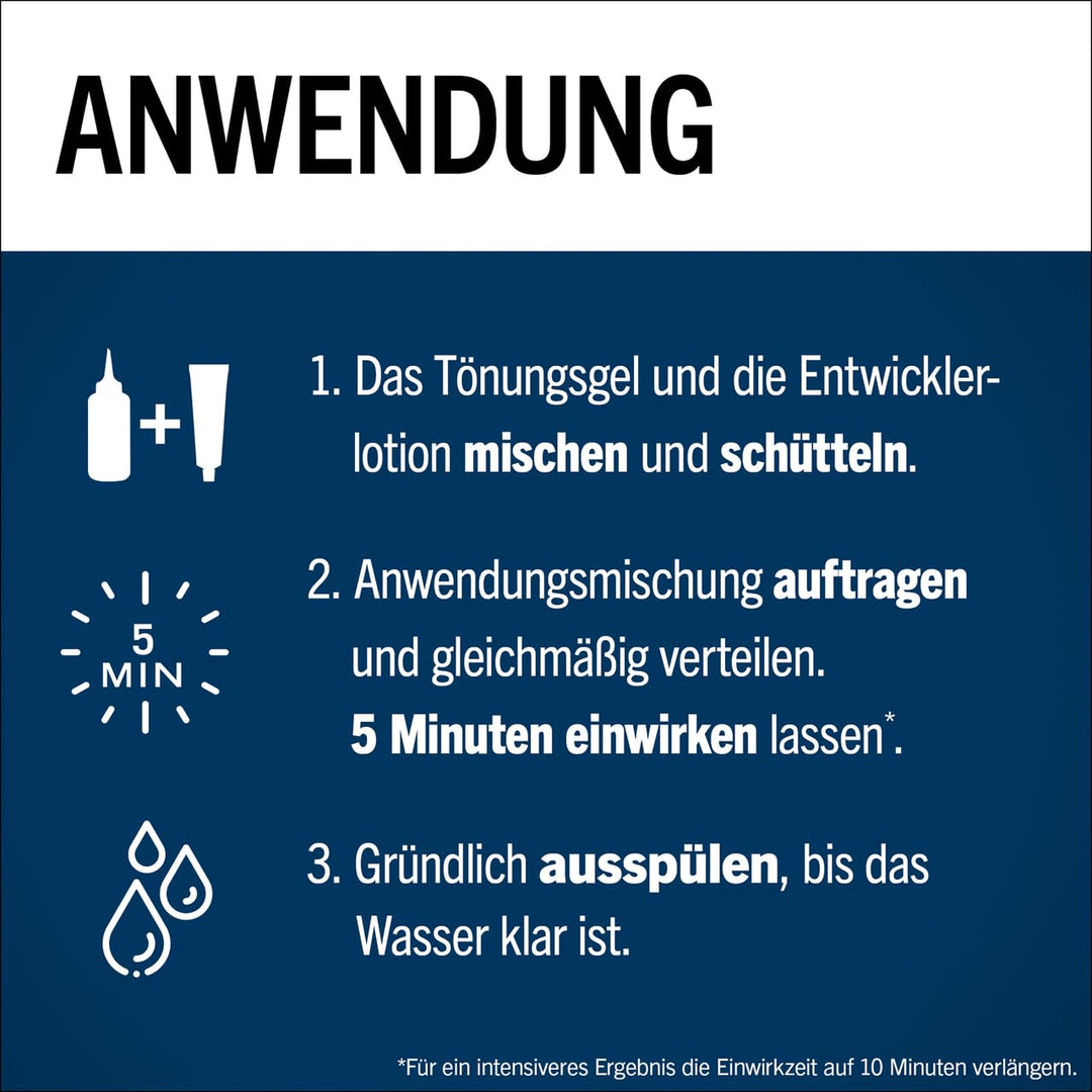 Schwarzkopf Men Perfect Anti-Grau Tönungs-Gel 80 Schwarzbraun (80 ml), Haarfarbe für Männer blendet