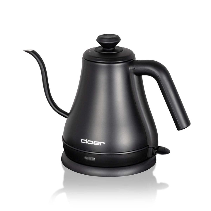 Cloer 4960 Wasserkocher Gooseneck mit geschwungenem Ausguss, abnehmbarer Deckel, 1000 W, Füllmengenm