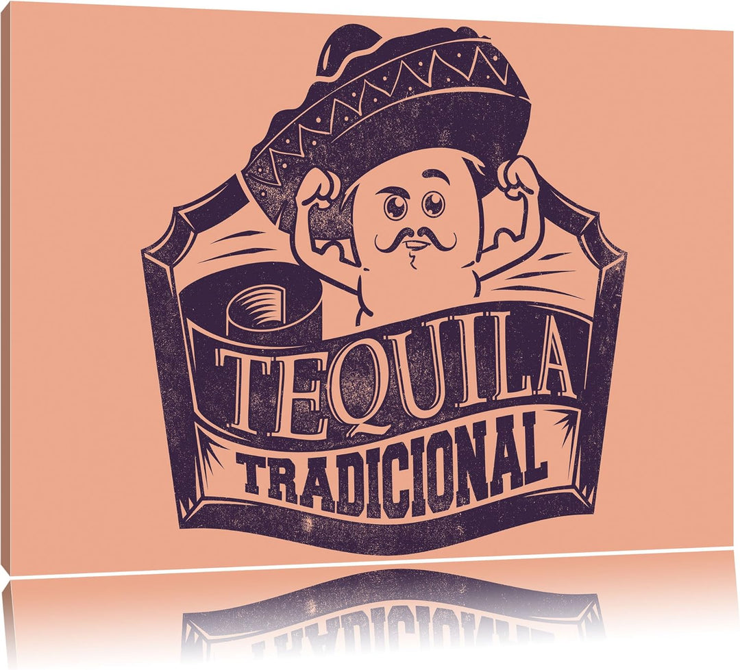 Tequila tradicional Light Format: 100x70auf Leinwand, XXL riesige Bilder fertig gerahmt mit Keilrahm