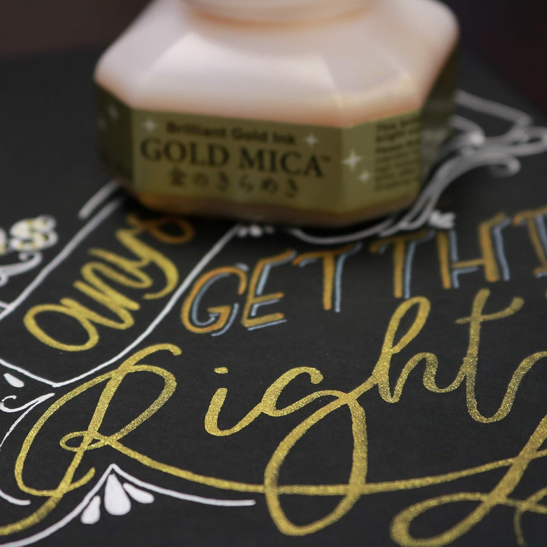 Kuretake Calligraphy Ink - 60 ml - Gold, Gold
