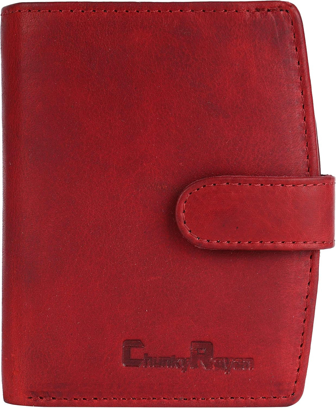 Echtleder Damen Geldbörse Hochwertig Vintage RFID Schutz inklusive Leder Schlüsselanhänger GB-17 Red