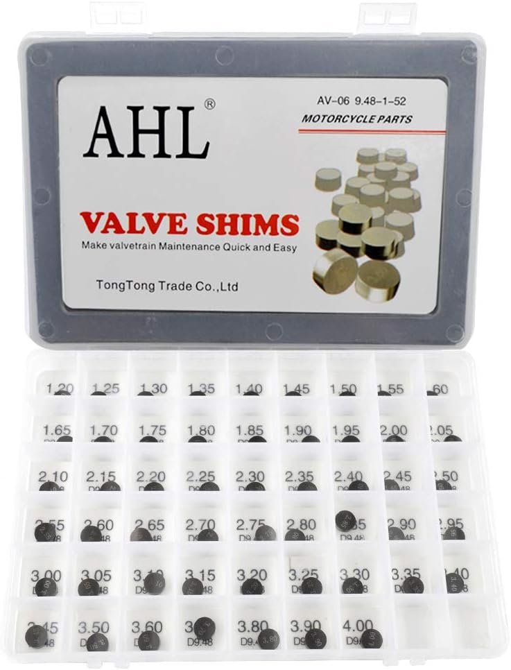 AHL 9.48mm 52pcs 1.20-4.00mm ventil shim ventile einstellen für LT-Z400 QuadSport Z 2003-2008 / LT-Z