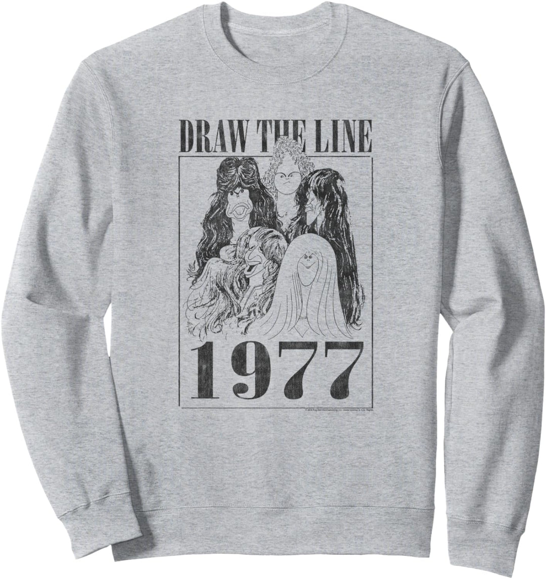 Aerosmith - Zeichnen Sie die Linie 1977 Sweatshirt