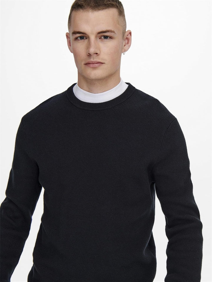 ONLY & SONS Male Strickpullover ONSPHIL Pullover S Dark Navy, S Dark Navy