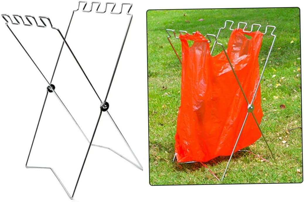 Müllbeutelhalter tragbarer Mülleimer Rack Klapper Müllhalter Ständer zum Camping-Müllhalter mit mehr