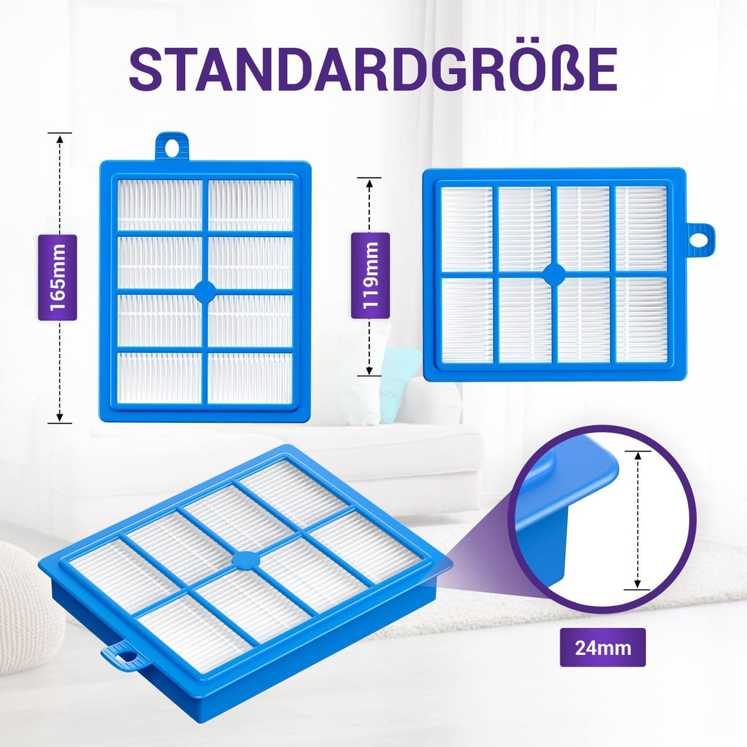 Viоks.pro 2x Filter für Staubsauger Ersatz für AEG Filter HEPA13 AFS1W AEF13W 900167768/2 & Philiрs