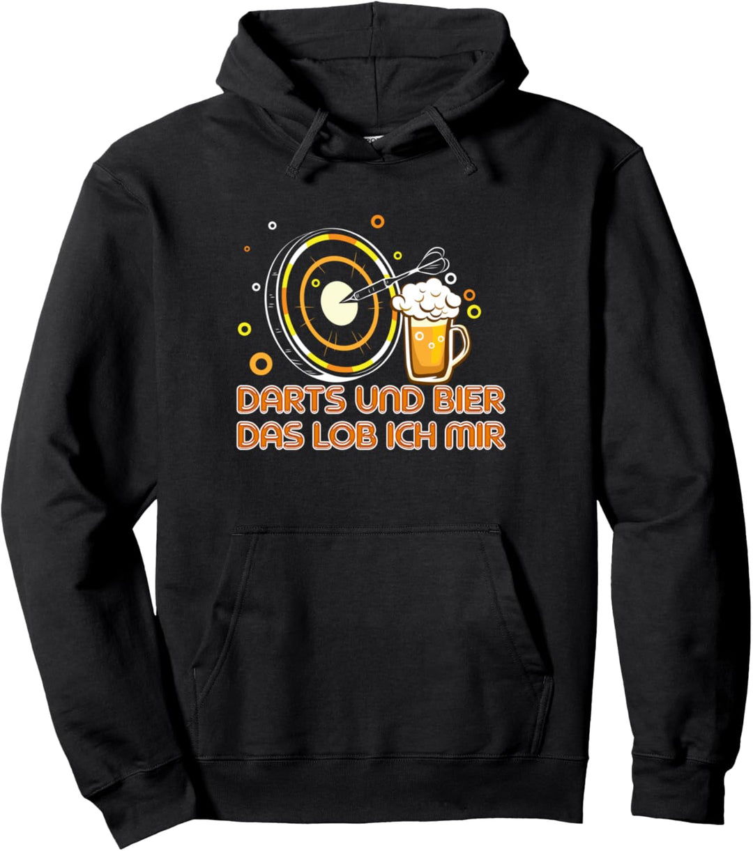 Darts Und Bier Pub Bierkrug Dartscheibe Pullover Hoodie