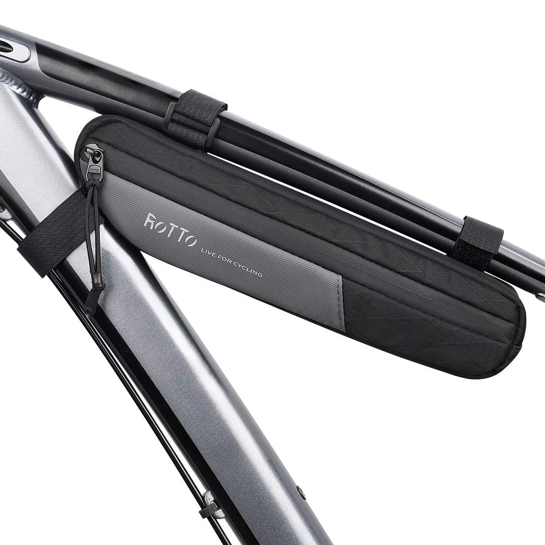 ROTTO Fahrrad Rahmentasche Wasserdicht Dreieck Tasche unter Oberrohr mit Mesh-Tasche 1.2L für MTB Eb