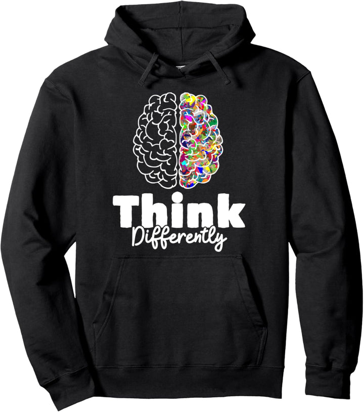 Think Differently | Proud ADHD & Neurodiversity Supporter Pullover Hoodie