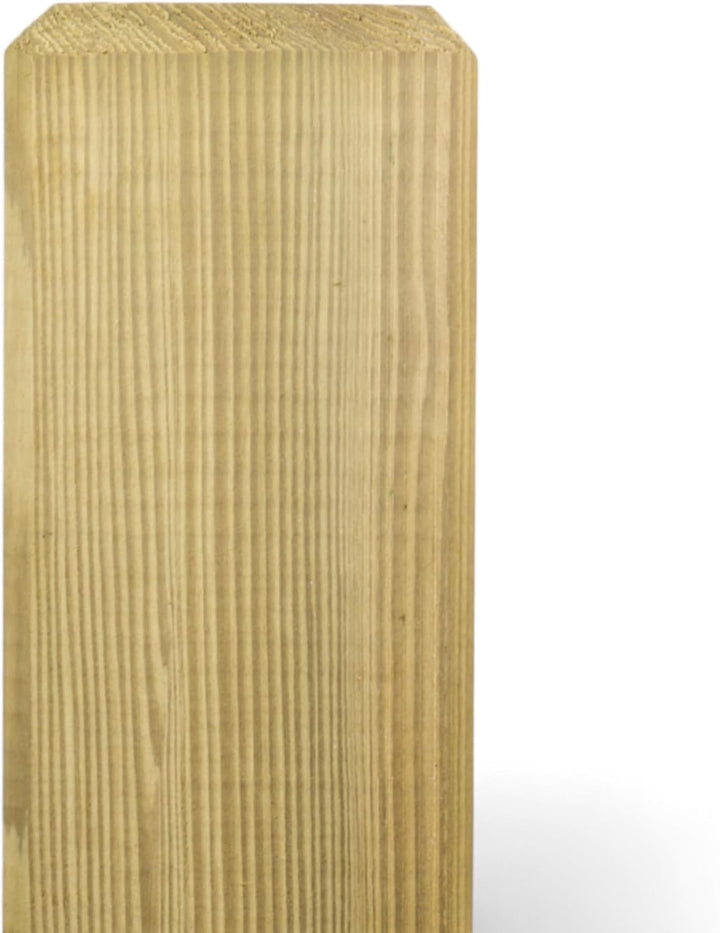 Vierkantpfosten Kiefer Holz KDI Grün 9x9 cm in 100-150 cm Länge – Stumpf, stabiler Zaunpfosten, impr