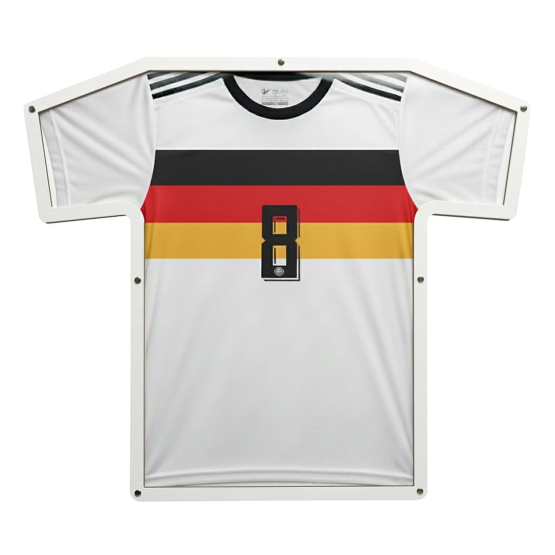 Trikotrahmen in T-Form, Kinder (XS - S), Weiss, für T-Shirts, Fussballtrikots, Sporttrikots, bruchsi