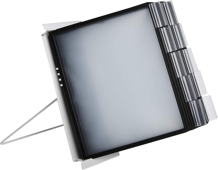 DURABLE Desktop-Referenzsystem, 10 doppelseitige Paneele, Briefgrösse, schwarz, INSTAVIEW Design (56