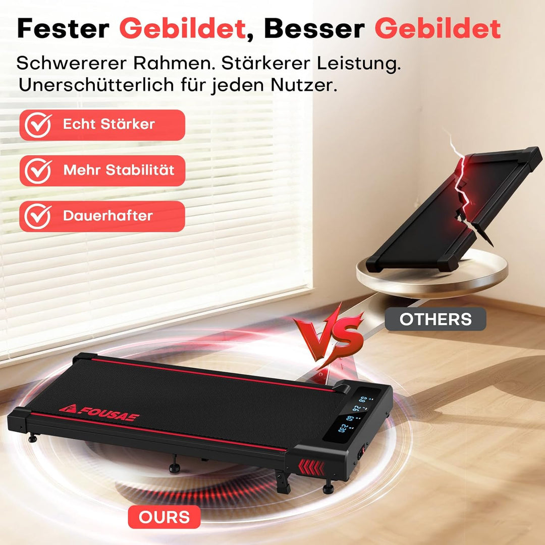 Walking Pad, 4-IN-1 Laufband für Zuhause, 1-10KM/H Laufband Schreibtisch mit 9% Steigung, 2.5HP bürs