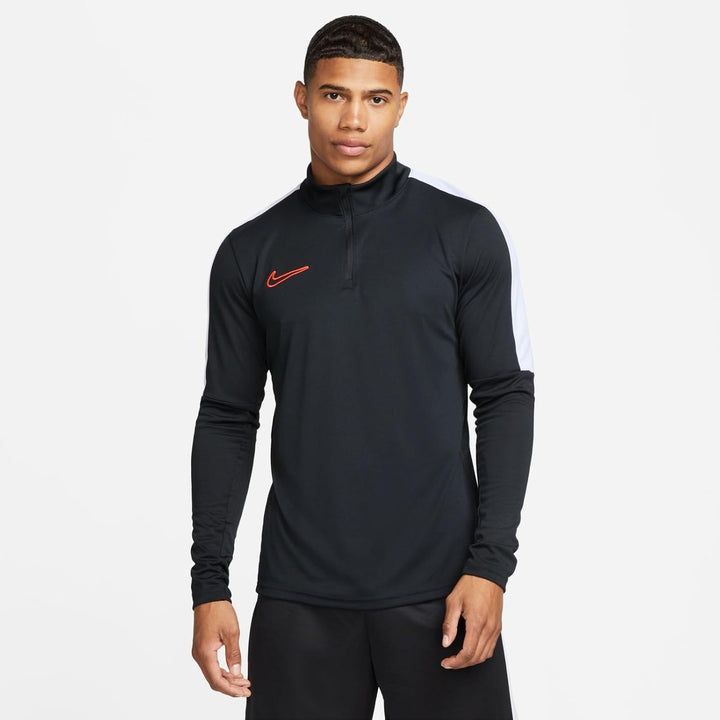 Nike Academy 25 Dri-FIT Strick-Fussball-Trainingsjacke für Herren, FZ9824 Black/White/Bright Crimson