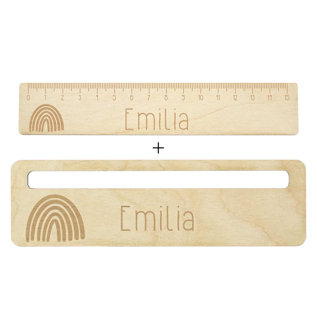 Dein Lieblingsteil Lesehilfe Kinder Lineal Mädchen (Set REGENBOGEN Lesehilfe + Lineal), Set REGENBOG