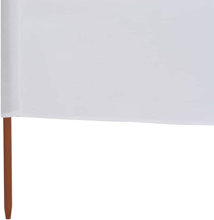 Rantry Windschutz mit 5 Paneelen, Stoff, Weiss, Sand, 600 x 120 cm, Zelt, Camping, Sonnenschutz, Pri
