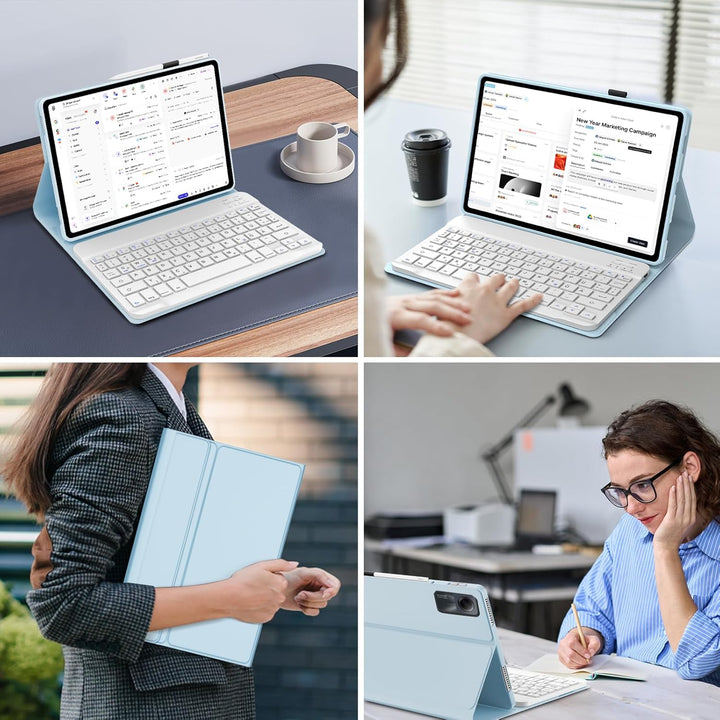 IVEOPPE Tastatur Hülle für Xiaomi Redmi Pad SE 11'', Deutsches QWERTZ-Layout, Bluetooth Abnehmbare T