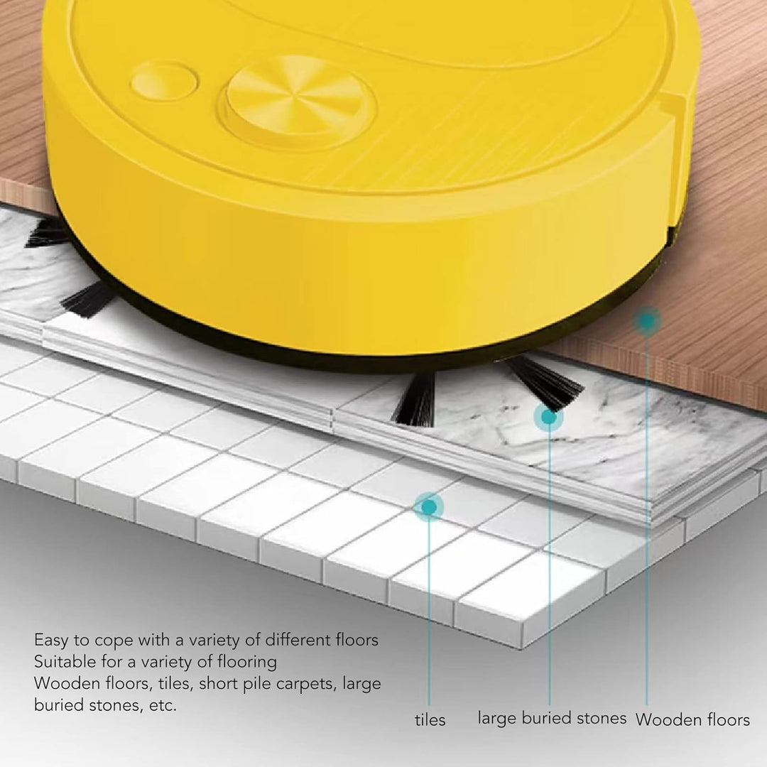 Roboter Staubsauger, USB Lade Mini Smart Kehrroboter, Wischroboter Staubsauger für Holzböden, Fliese